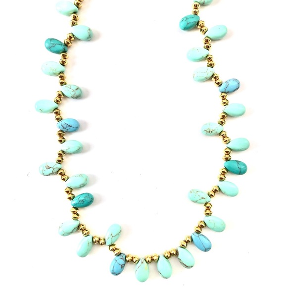 Ralph Lauren Turquoise and Gold Toned Necklace - Picture 2 of 10